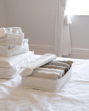 Load image into Gallery viewer, Organic Cotton Travel Packing Cubes 4 Pce Set - Off White | SECONDS AND SAMPLE SALE