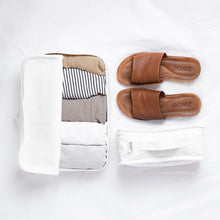 Load image into Gallery viewer, Organic Cotton Travel Packing Cubes 4 Pce Set - Off White | SECONDS AND SAMPLE SALE