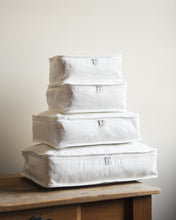 Load image into Gallery viewer, Organic Cotton Travel Packing Cubes 4 Pce Set - Off White | SECONDS AND SAMPLE SALE